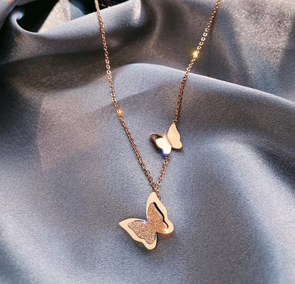 Rose Gold Butterfly Necklace