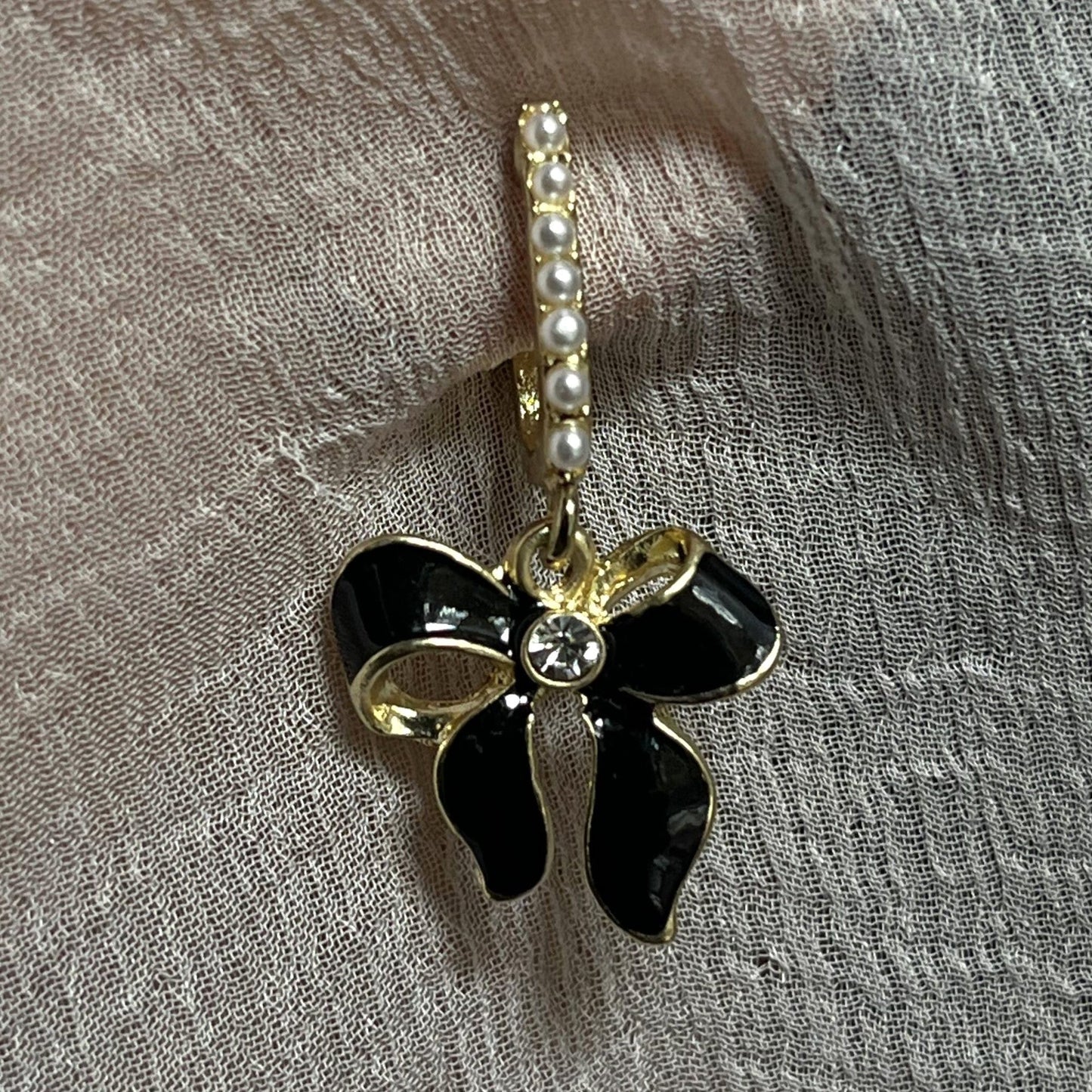 Pearl Bow Korean Earing