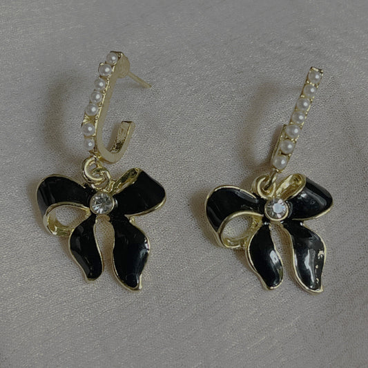 Pearl Bow Korean Earing