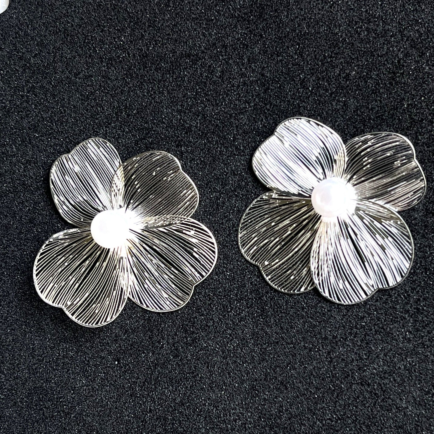 Silver Plated Floral Studs