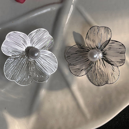 Silver Plated Floral Studs