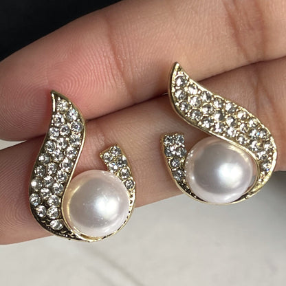 Zircon Pearl Korean Earing