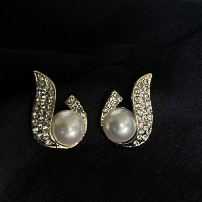 Zircon Pearl Korean Earing