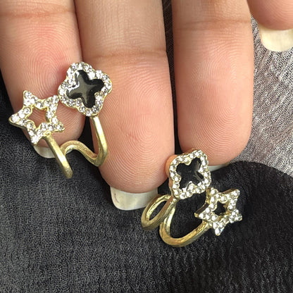 Gold Plated Star Shaped Korean Earing