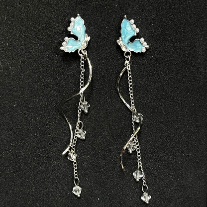 Dreamy Butterfly Tassel Korean Earing