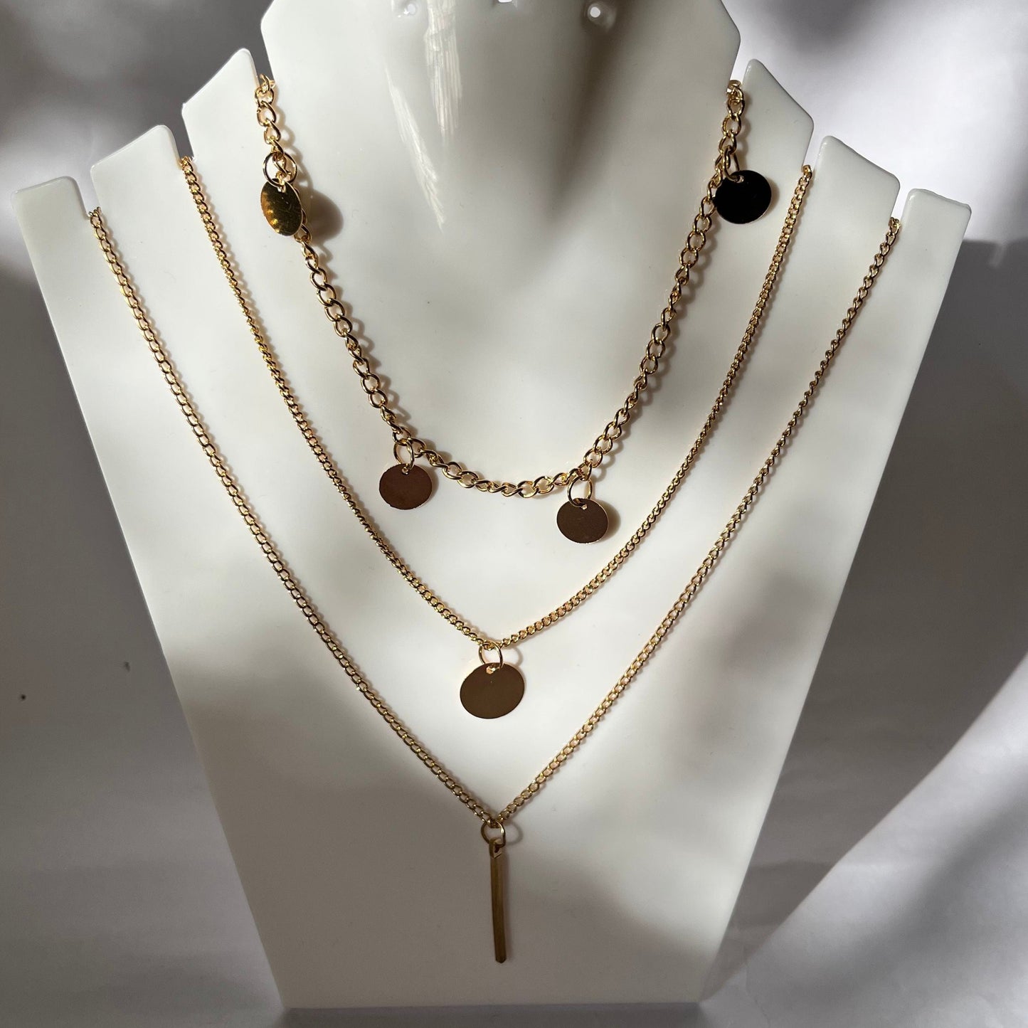 Triple Layer Stylish Necklace for "Deep Neck"