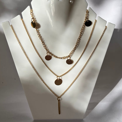 Triple Layer Stylish Necklace for "Deep Neck"