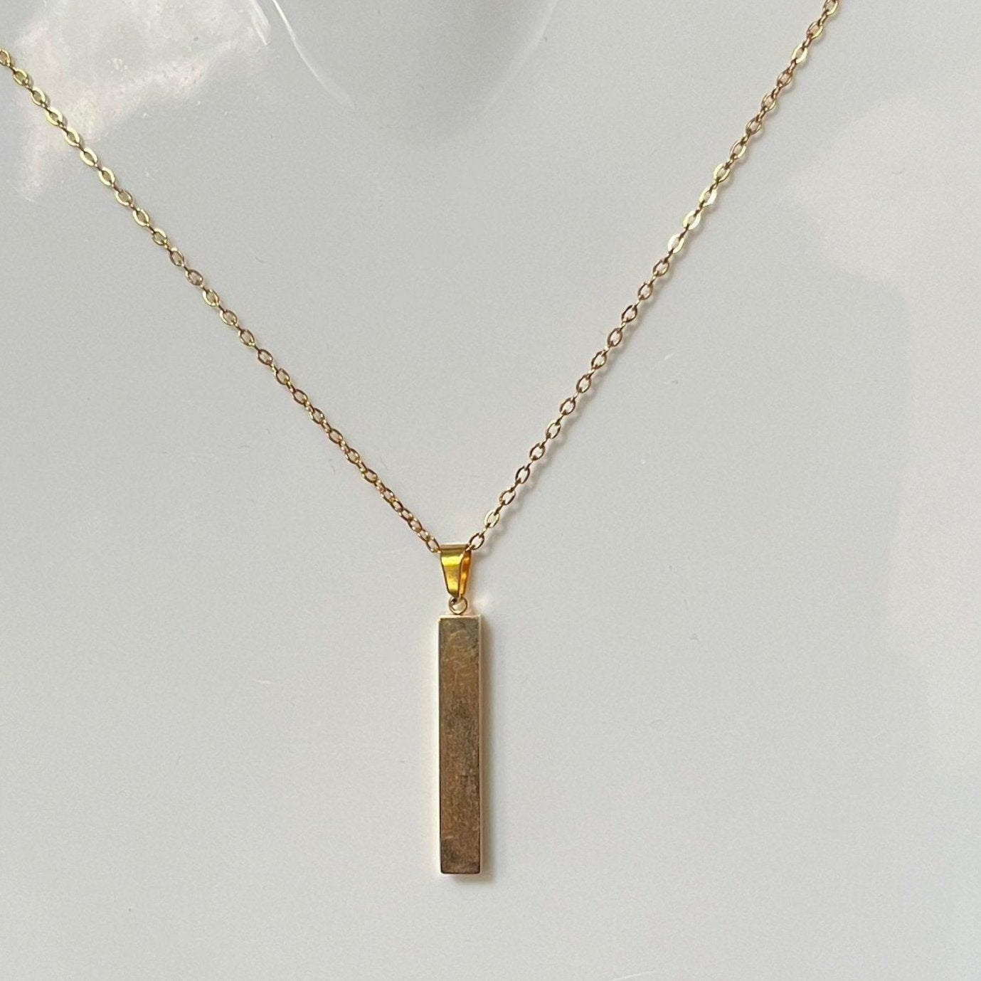 Stylish Gold Plated  Bar Pendant