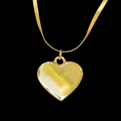 Golden Sweat Heart Necklace - 18K Gold Plated