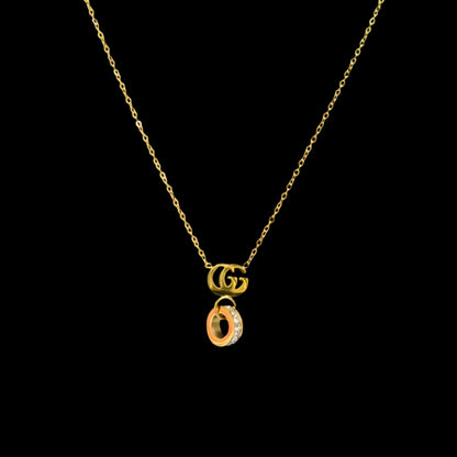 GG Logo Pendent - 18K Gold Plated