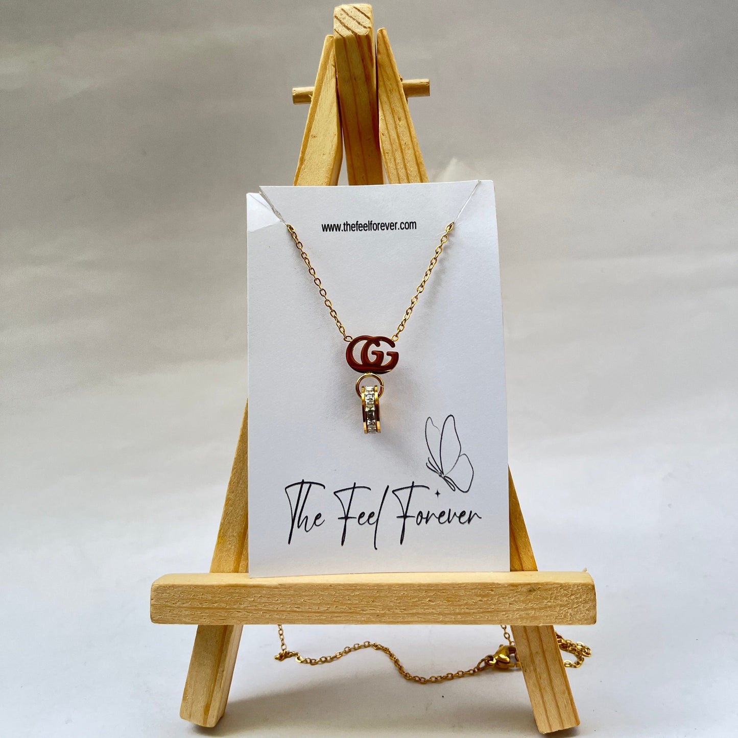 GG Logo Pendent - 18K Gold Plated