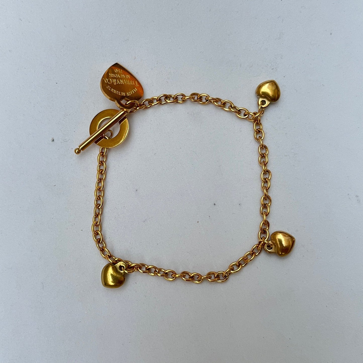 Chunky Heart Bracelet  - 18K Gold Plated