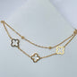 Doubled Layer Clover Bracelet - 18K Gold Plated