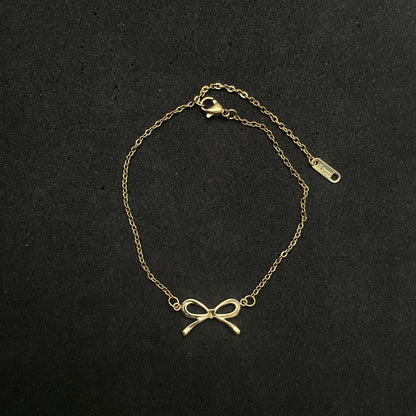 Trendy Bow Bracelet -18K Gold Plated