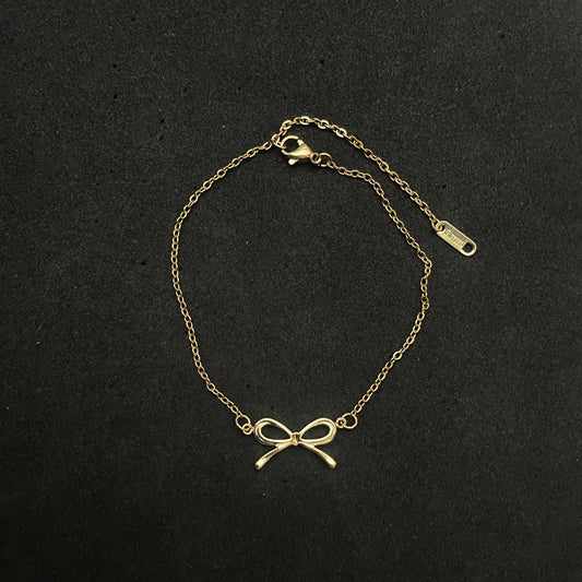 Trendy Bow Bracelet -18K Gold Plated