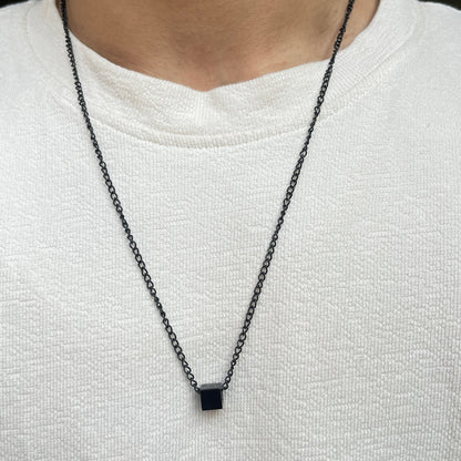 Black Geometrical Cube Chain