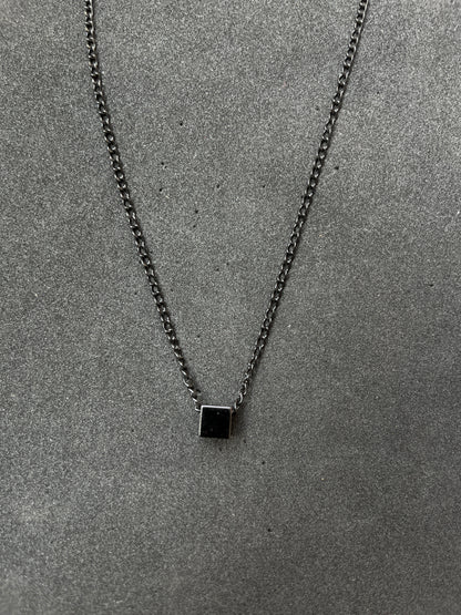 Black Geometrical Cube Chain