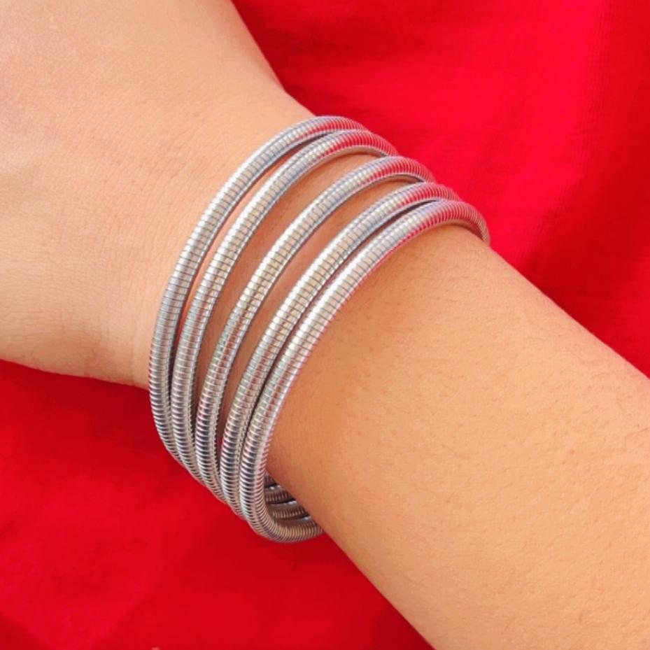 Silver Spiral Bracelet