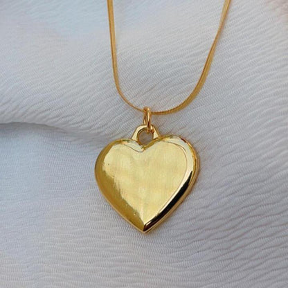 Golden Sweat Heart Necklace - 18K Gold Plated