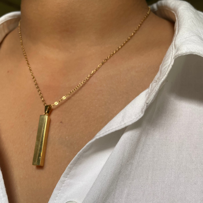 Stylish Gold Plated  Bar Pendant