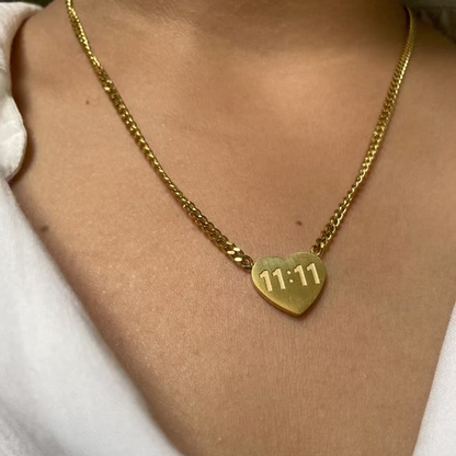 11:11 Heart shape Necklace