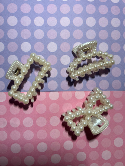 Pack of 3 Cute Pearl Hair Claw