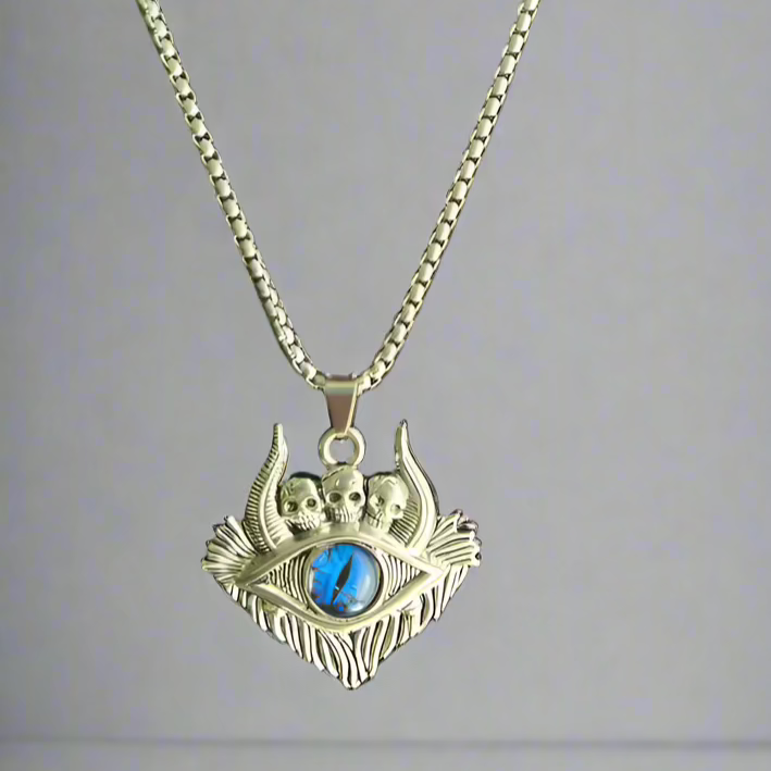 Illumination Evil Eye  Skull Chain