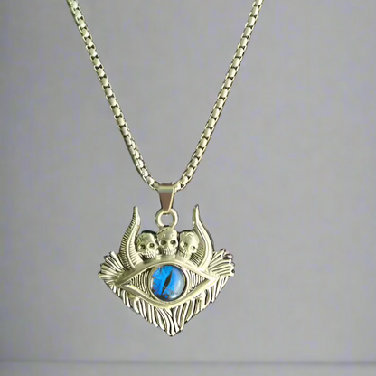 Illumination Evil Eye  Skull Chain