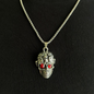 Silver Skeleton Skull Head Pendant