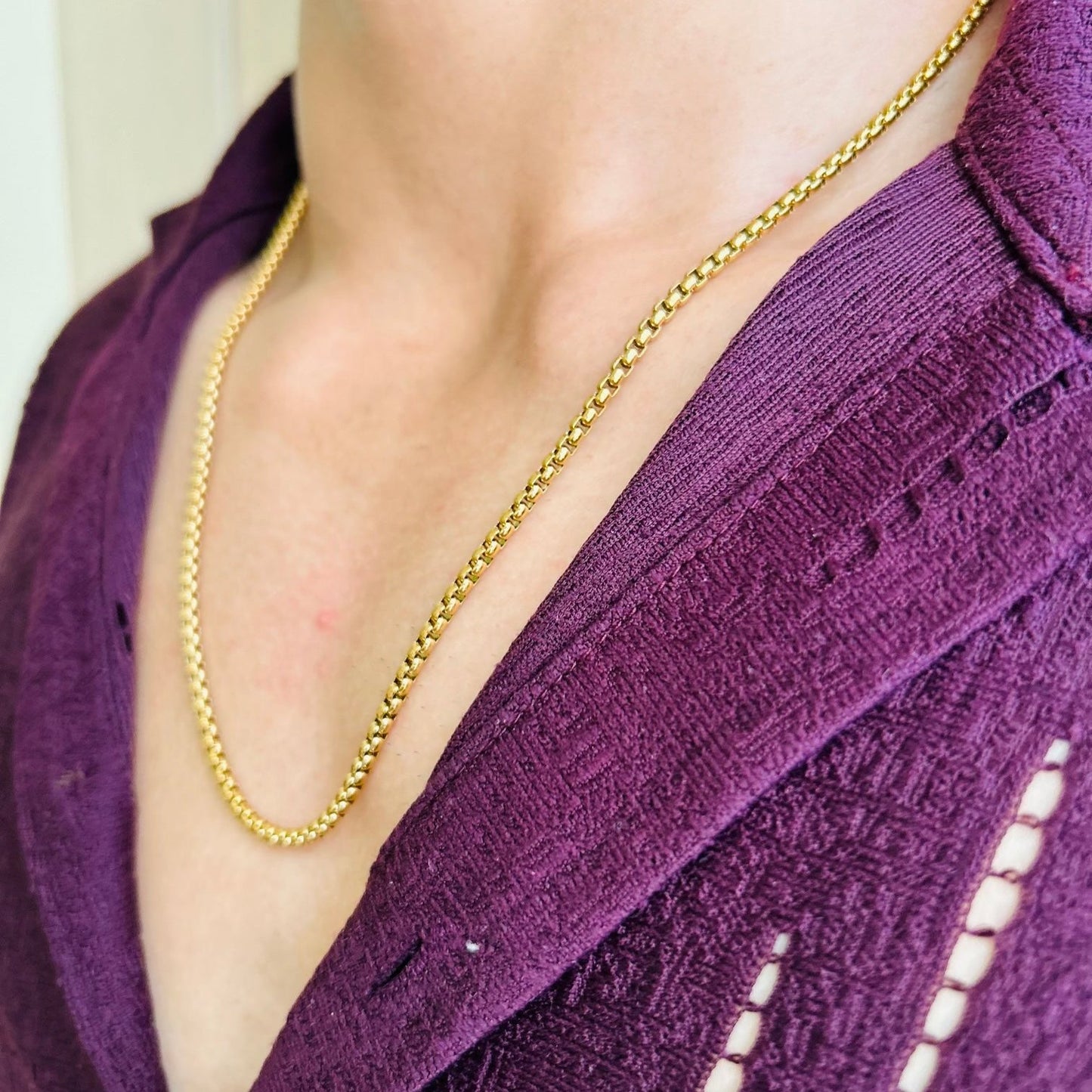 Stylish 18K Gold Plated round Chain