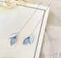 Long Tassel Enamel Leaf Earing