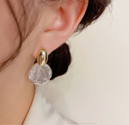 Metal shell Korean Earing