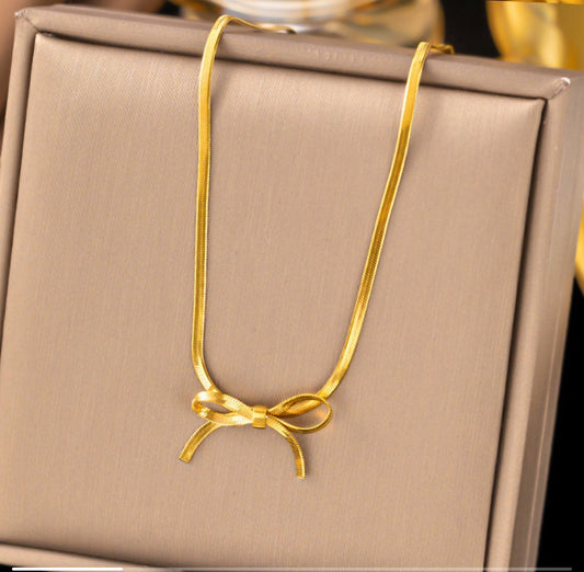 Ribbon Bow Necklace