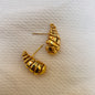 Trendy Teardrop Chunky Spiral Studs -Antitarnish