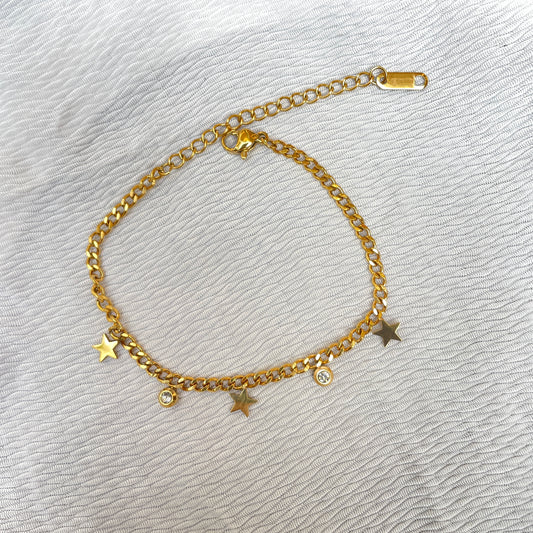 Charm Bracelet -18k Gold Plated