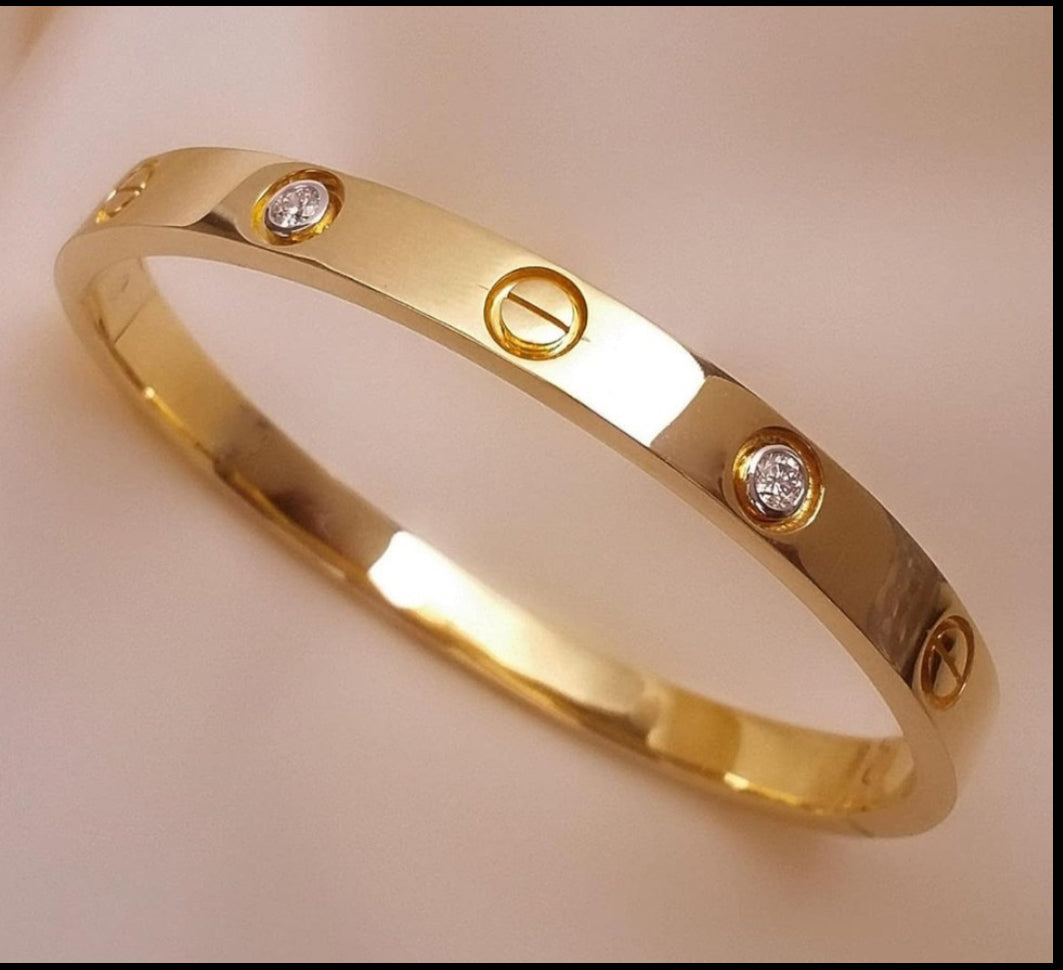 Trendy Cartier Dope Kada -18k Gold Plated