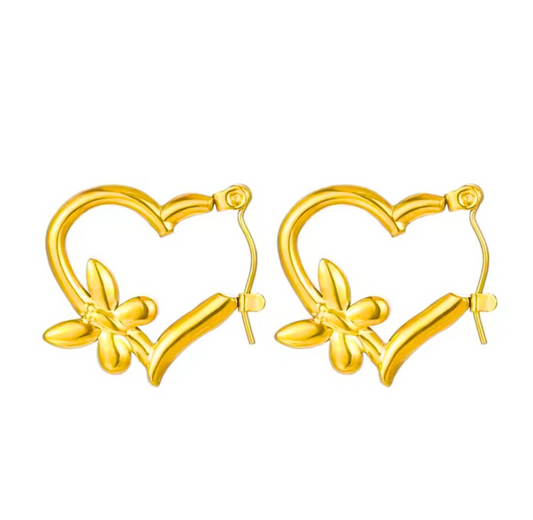 Stylish Heart Hoop Earing