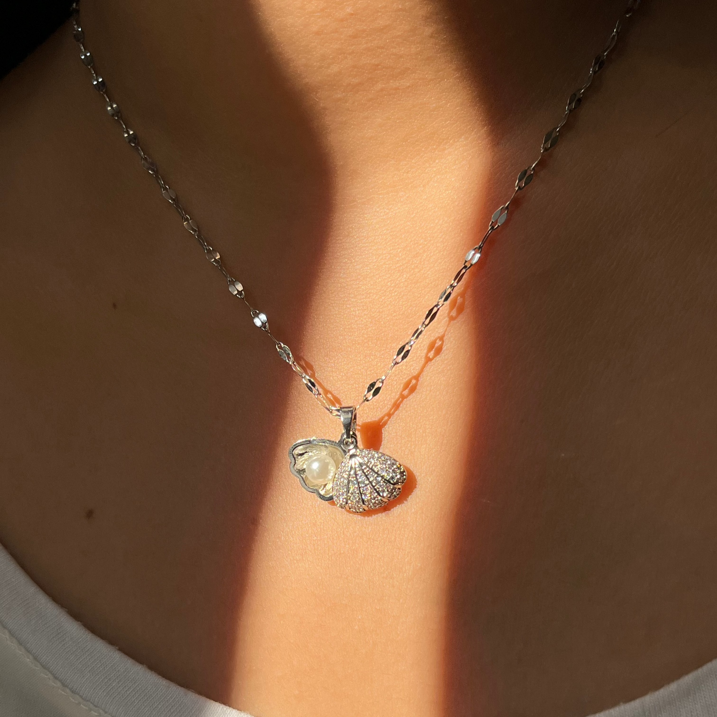 925 Rose Gold Sea Shell "Mermaid" Pendent