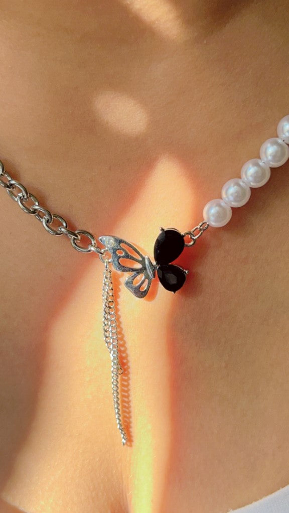 Pearl Butterfly Necklace