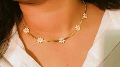 Flower Snake Chain Necklace