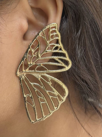 Golden Butterfly Wings Earing